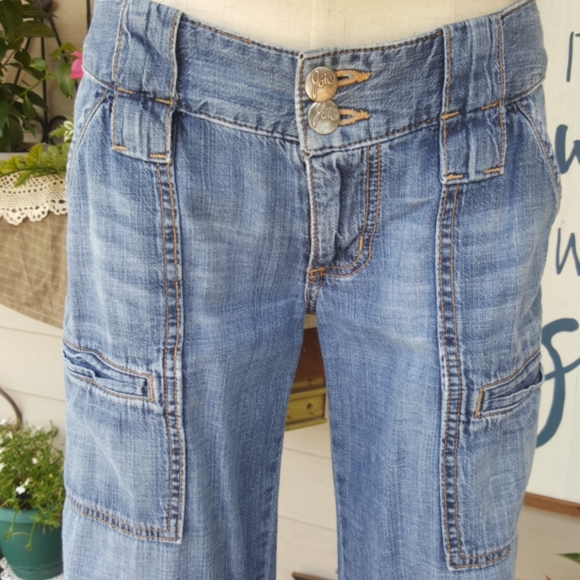 JOIE ♡ Sweet Cute 'n Sexy Faded Distressed Denim Skinny Coupe Cut Flare Jeans 27 - Picture 8 of 16